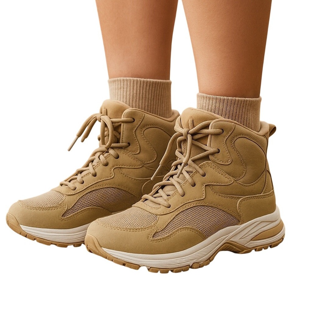 Mulanrio Women's Hiker Sneakers US 7.5 UK 6 EU 39 Pink/Beige Trail Shoes